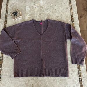 Vince Camuto Women's Light Purple V-Neck Knit‎ Pullover Sweater Size XS NWOT
